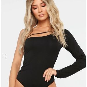 NWT Fashion Nova All of a Sudden Black Body Suit